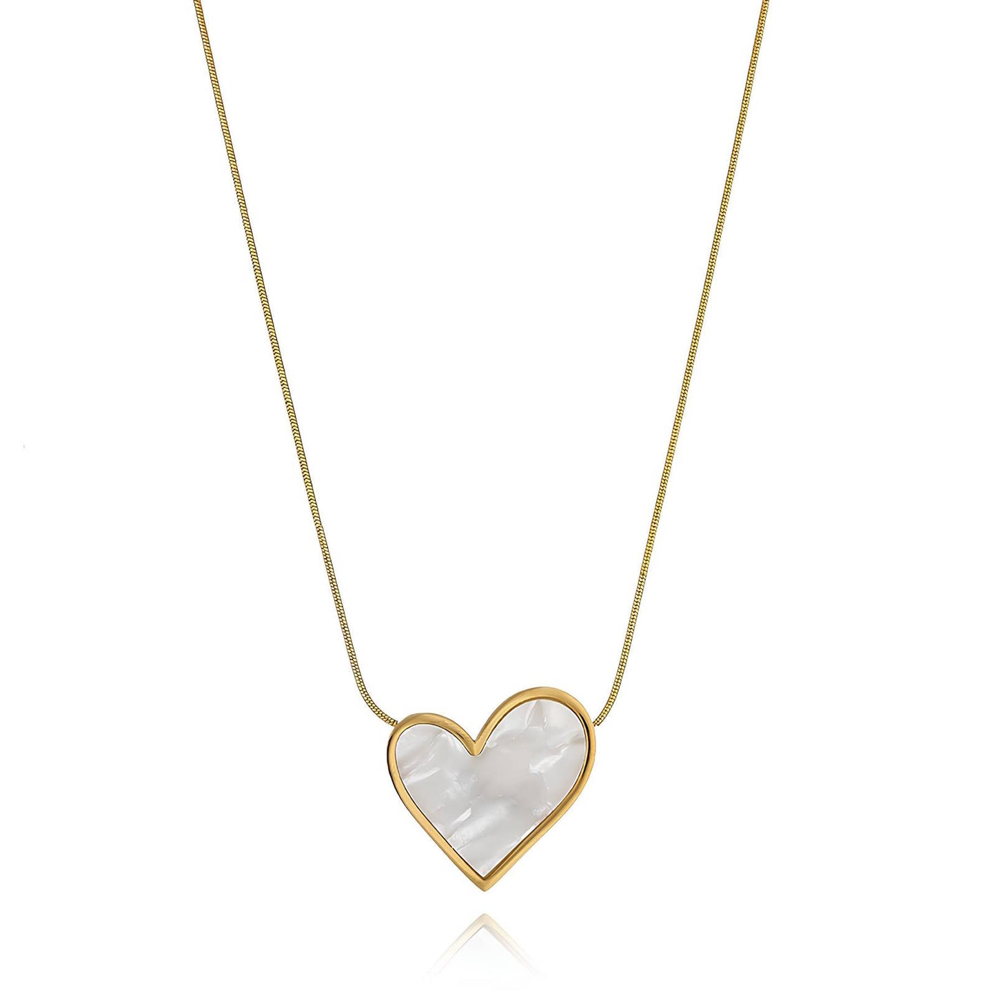 Gilded Ice heart Necklace