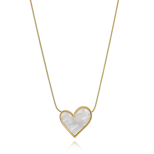 Gilded Ice heart Necklace