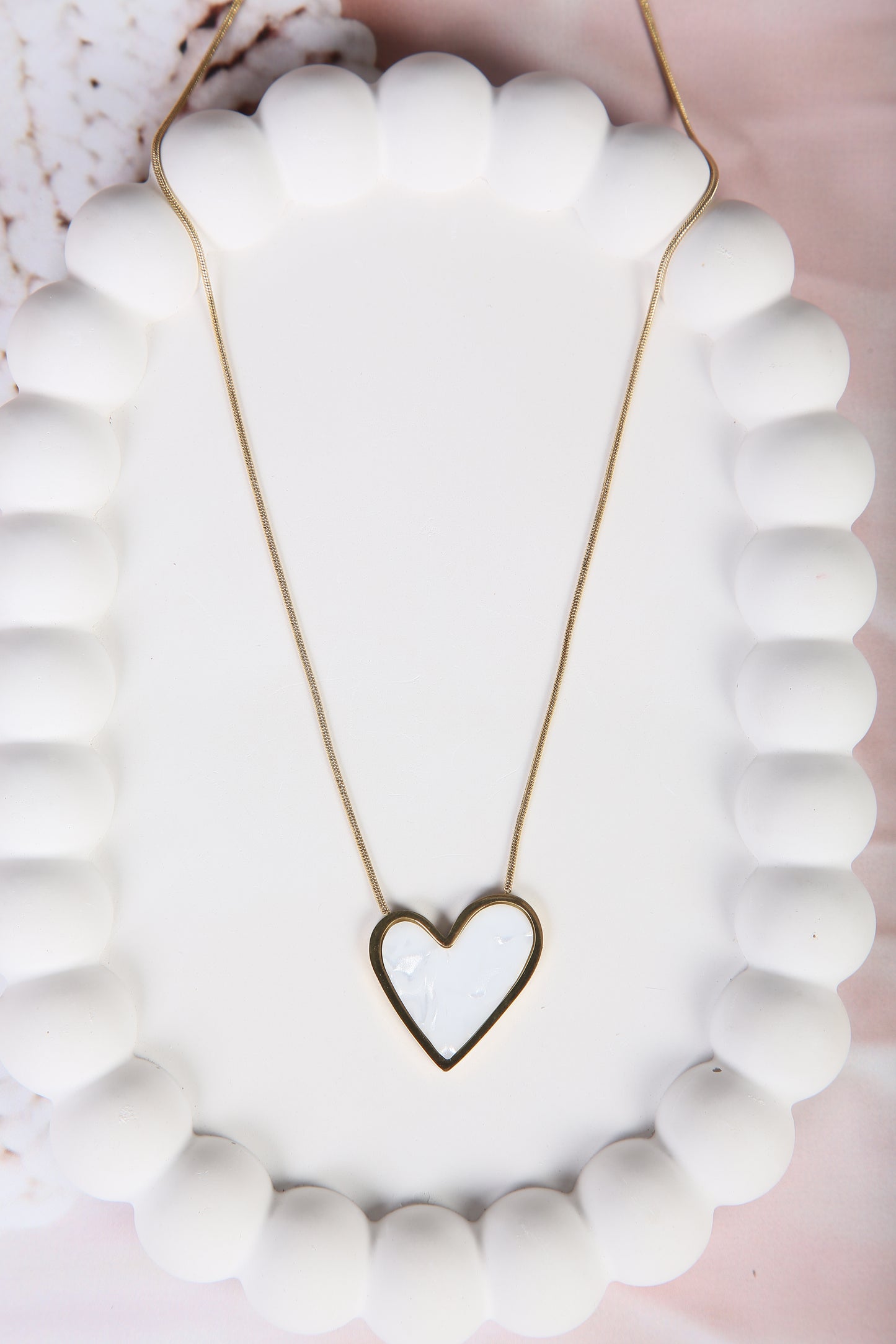 Gilded Ice heart Necklace