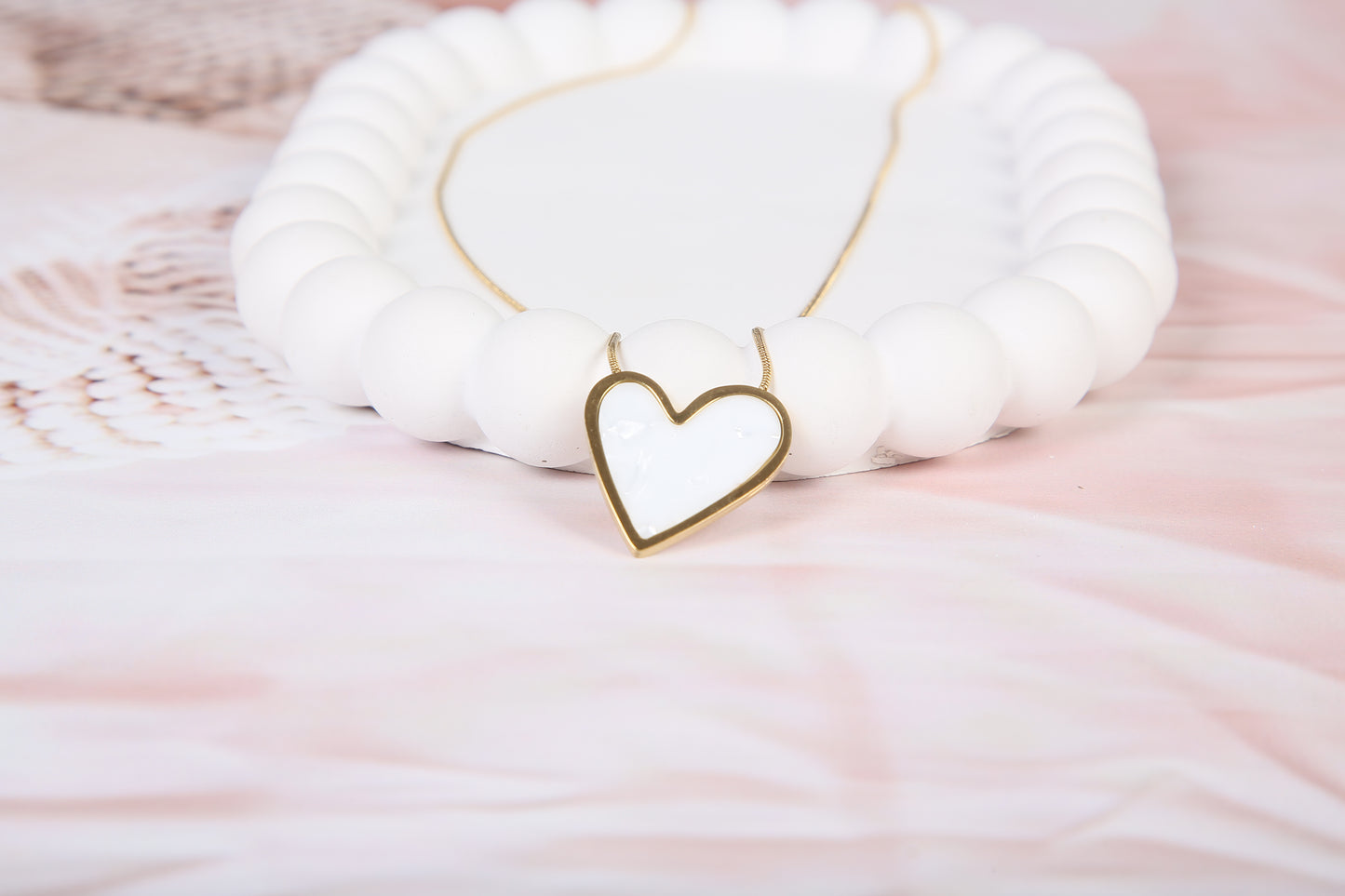 Gilded Ice heart Necklace